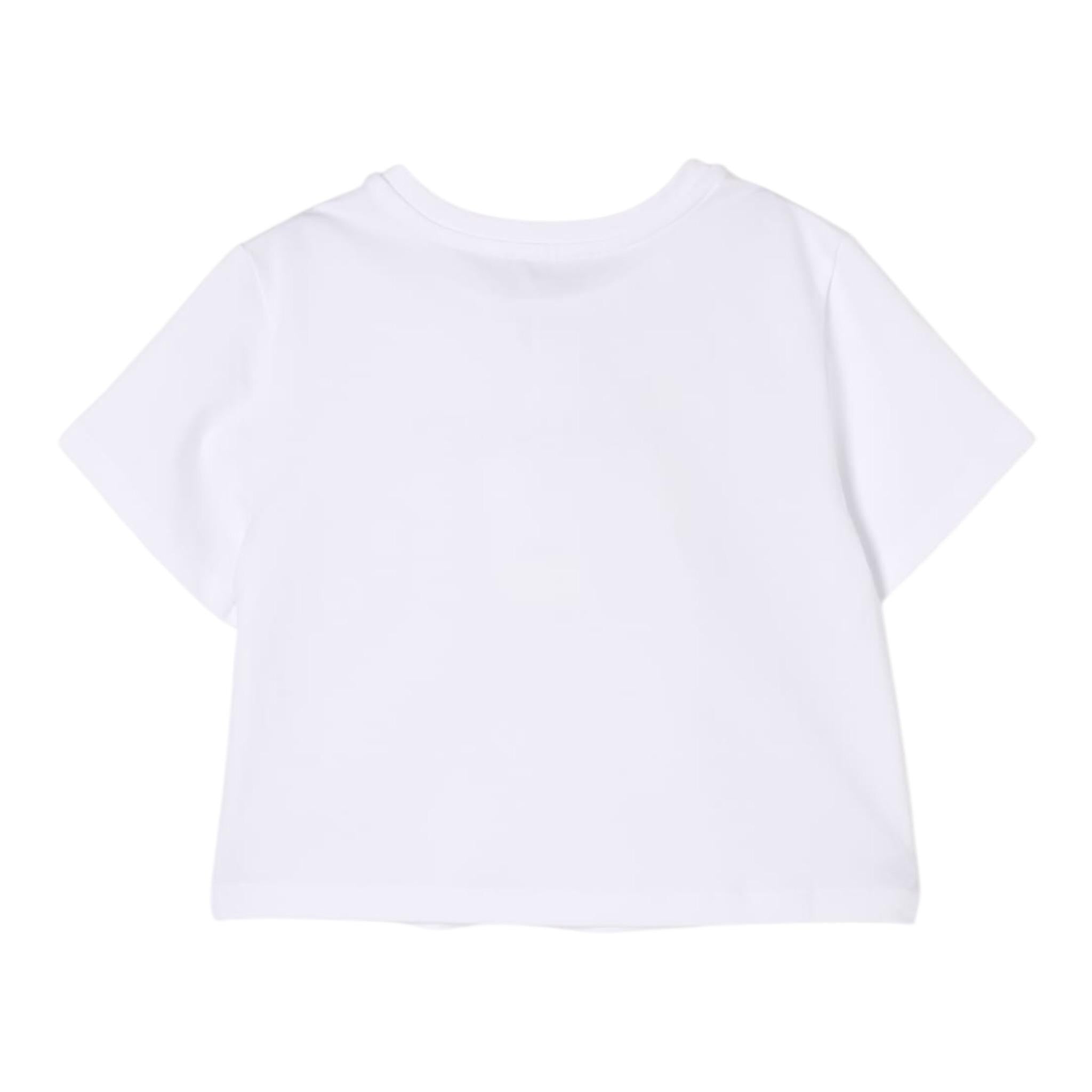 Twinset T-Shirt Girocollo Tinta Unita con Stampa per Bambina 251GJ2484X BIANCO TWINSET 