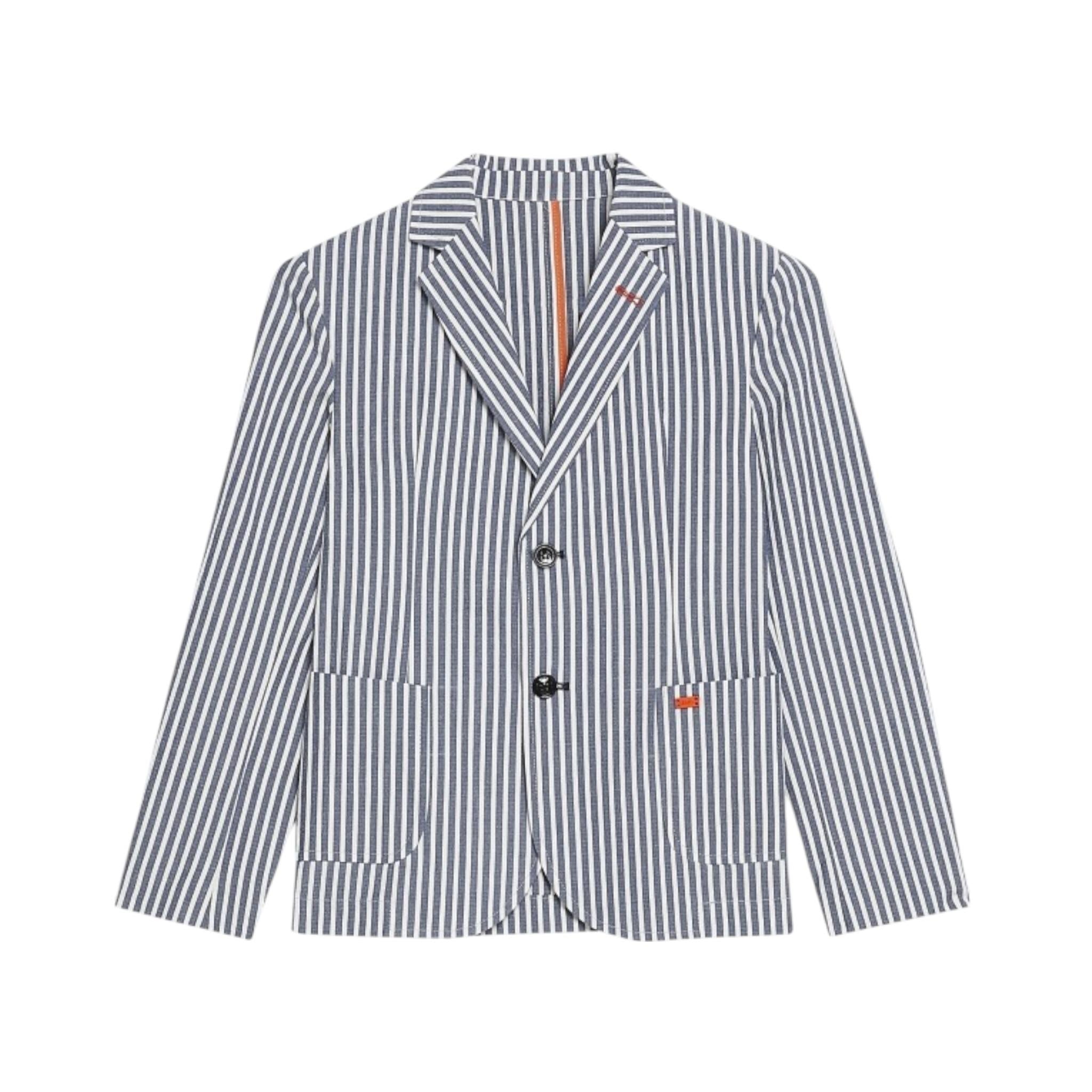 Liu Jo Giacca Tinta Unita con Fantasia A Righe per Bambino QA3016 BIANCO LIU JO 