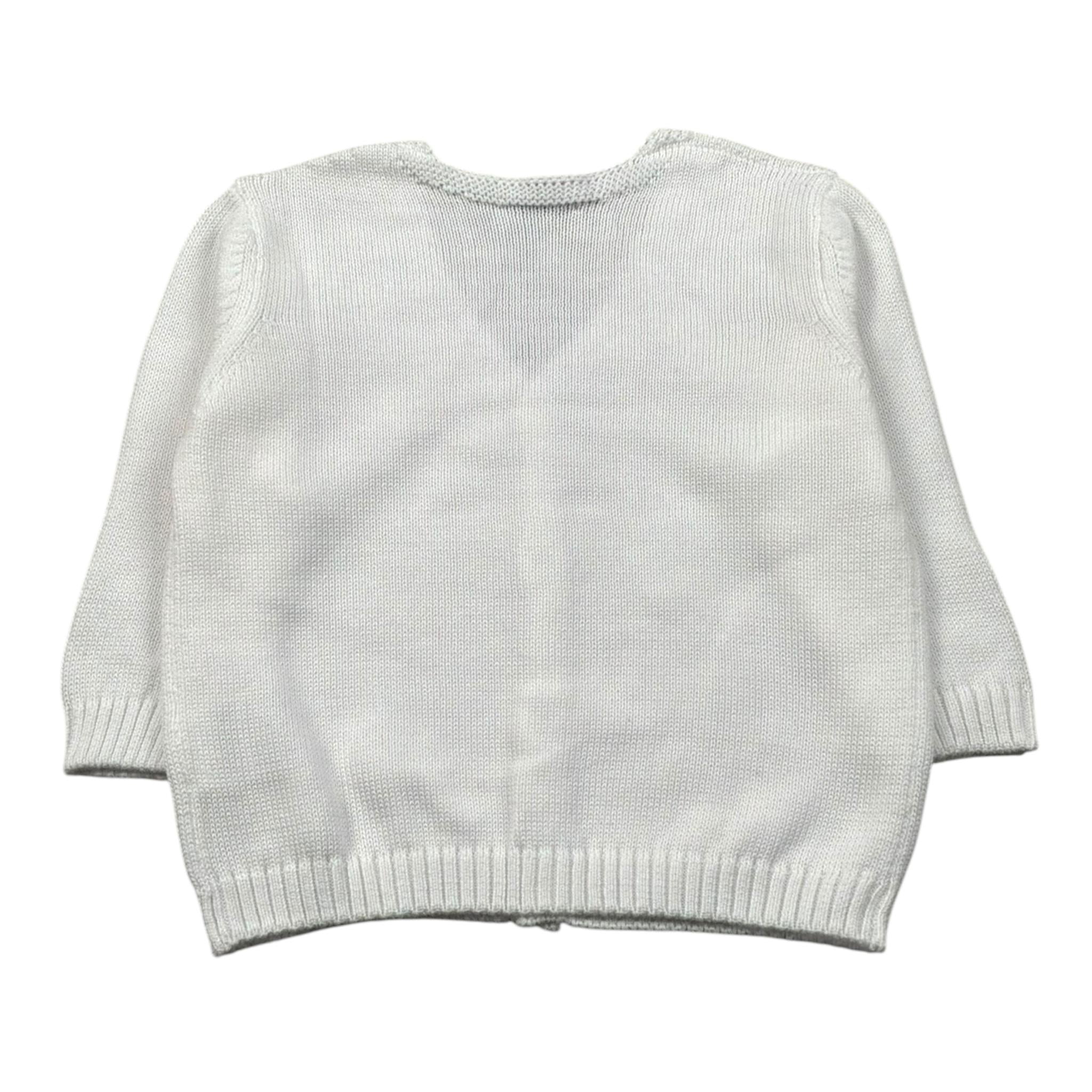 J.O. Milano Cardigan Tinta Unita Scollo A V per Neonato 573Z2 BIANCO J.O. MILANO 