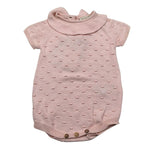 Wedoble Pagliaccetto Mezza Manica Tinta Unita per Neonata V2406305B ROSA WEDOBLE 