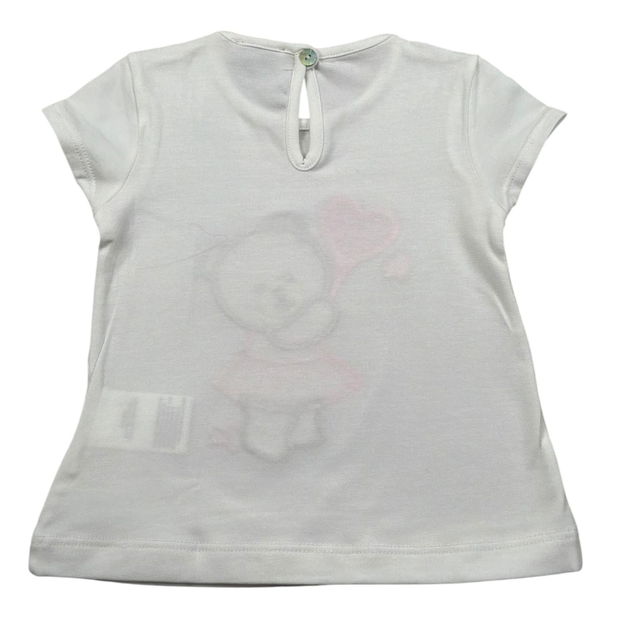 J.O. Milano T-Shirt Girocollo Tinta Unita con Ricamo per Neonata 576F3 BIANCO J.O. MILANO 