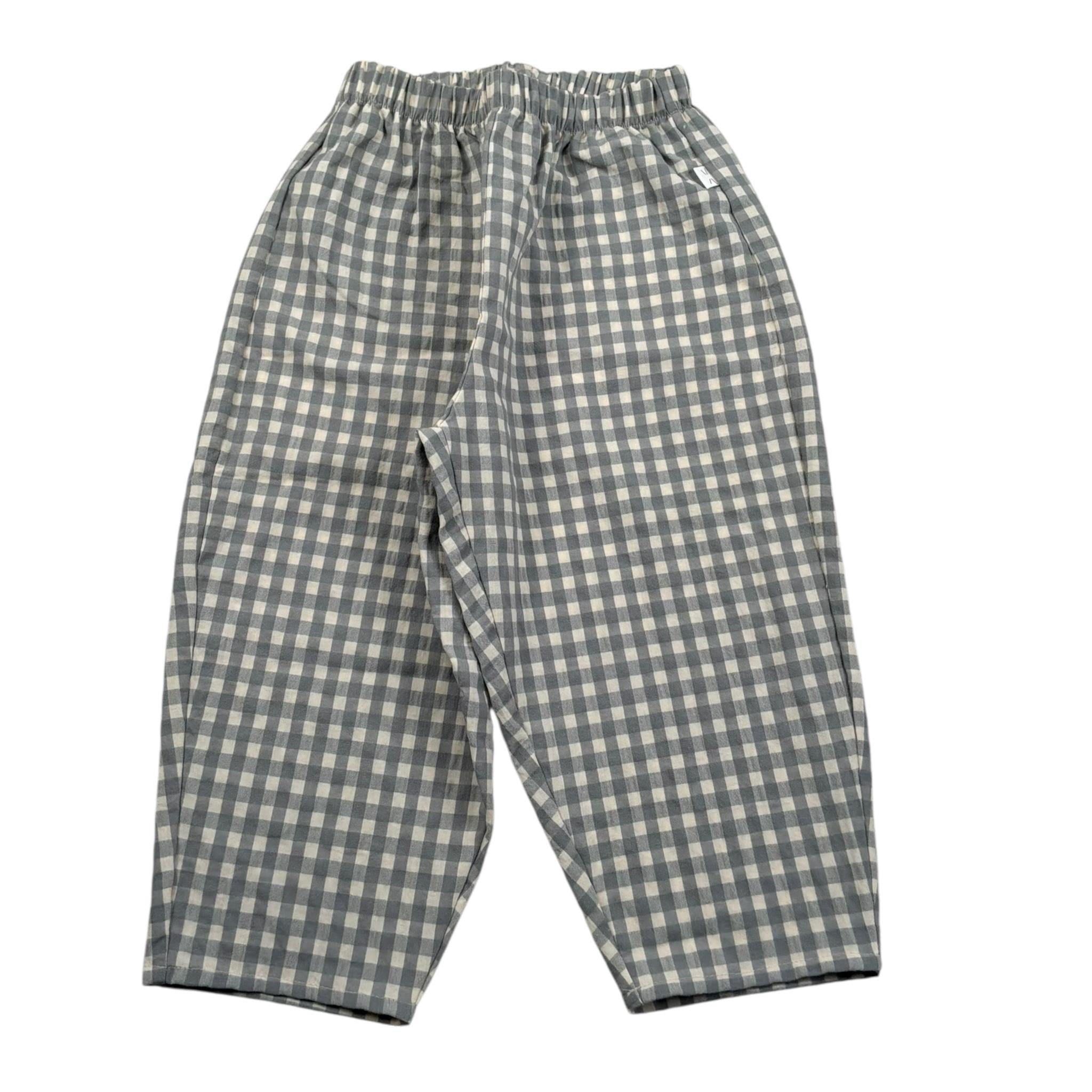 Teddy E Minou Pantalone Tinta Unita con Fantasia A Quadri per Bambina E25PT016C3159 VERDE TEDDY E MINOU 