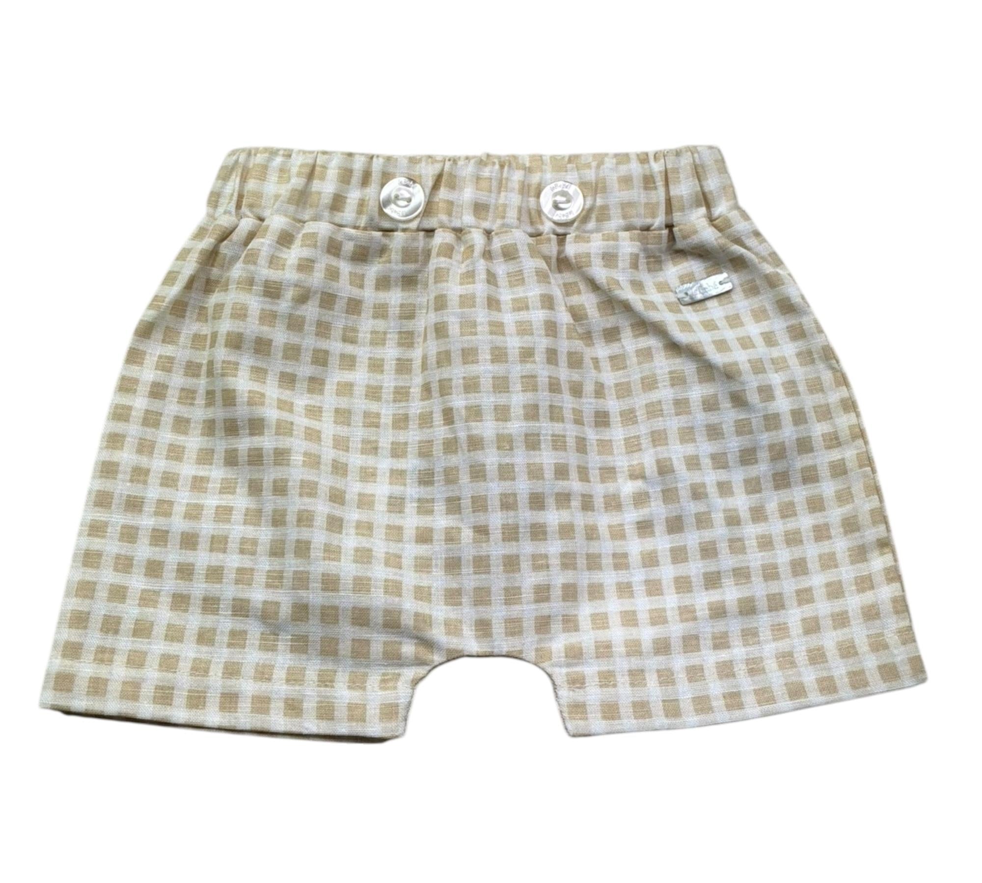 Le Bebe Bermuda Fantasia Quadretti per Neonato LBB5292 GIALLO LE BEBE 