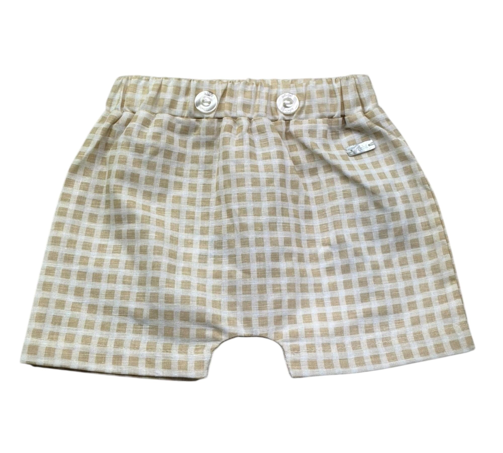 Le Bebe Bermuda Fantasia Quadretti per Neonato LBB5292 GIALLO LE BEBE 