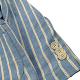 Aletta Giacca Tinta Unita con Fantasia A Righe per Bambino N23080 AZZURRO ALETTA 