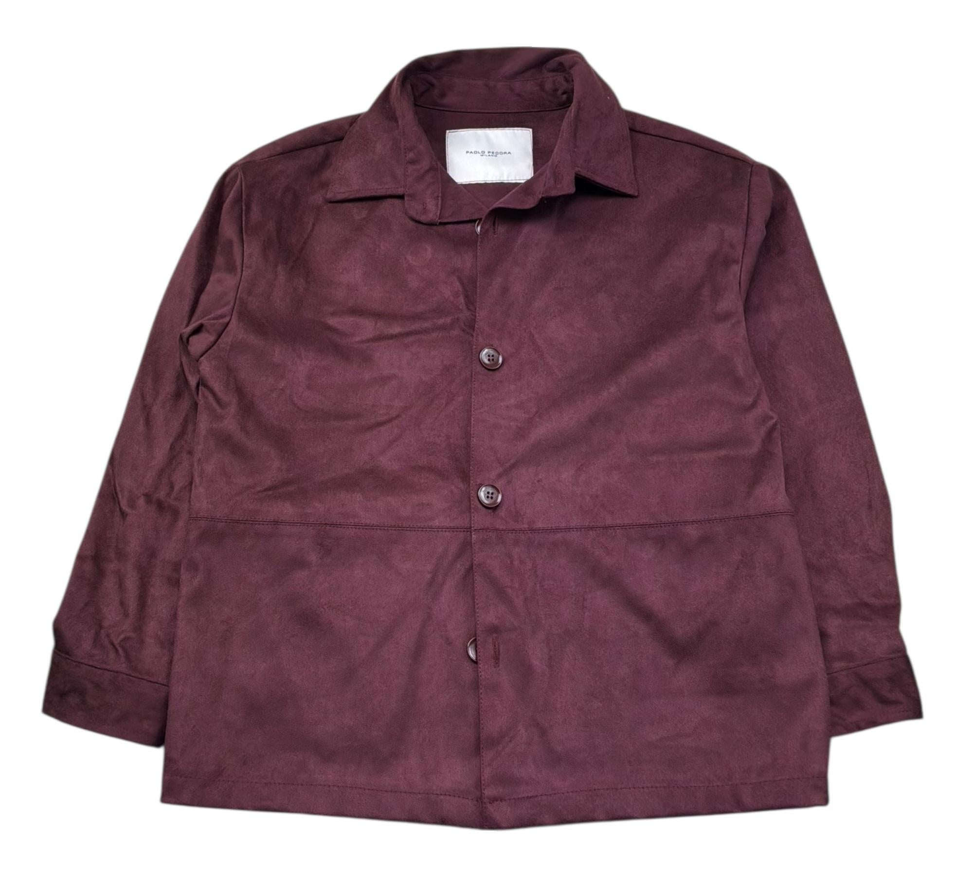 Paolo Pecora Giacca Tinta Unita Scamosciata per Bambino PP4184 BORDEAUX PAOLO PECORA 