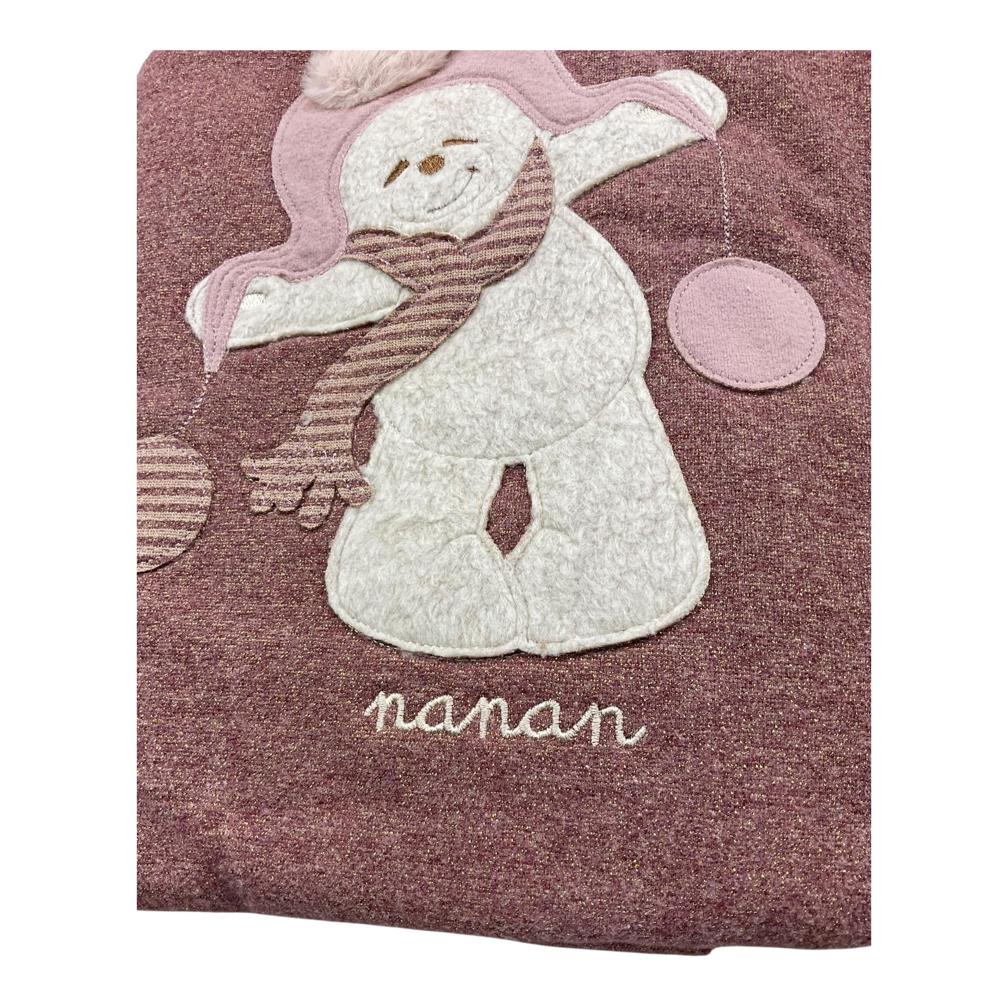 NANAN coperta tinta unita con stampa Rosa per Neonata I22432VL ROSA NANAN 