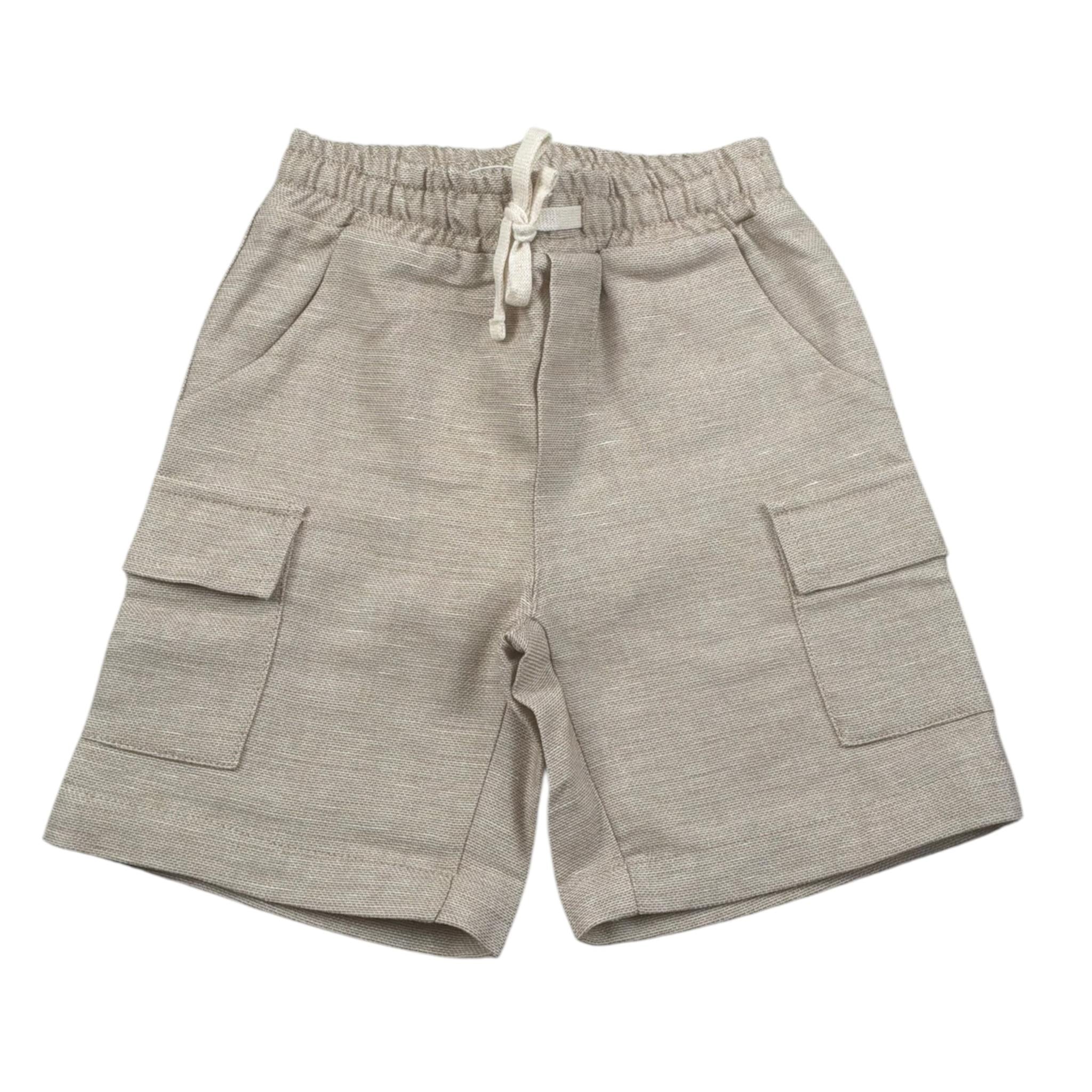 M+E' Bermuda Tinta Unita con Elastico In Vita per Bambino UEM0505X SABBIA M+E' 