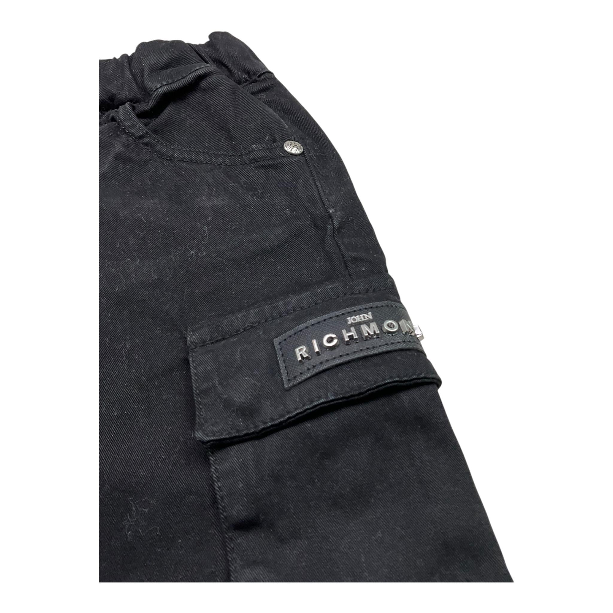 JOHN RICHMOND pantalone tinta unita con elastico in vita Nero per Bambino RBA24160PAXX NERO JOHN RICHMOND 