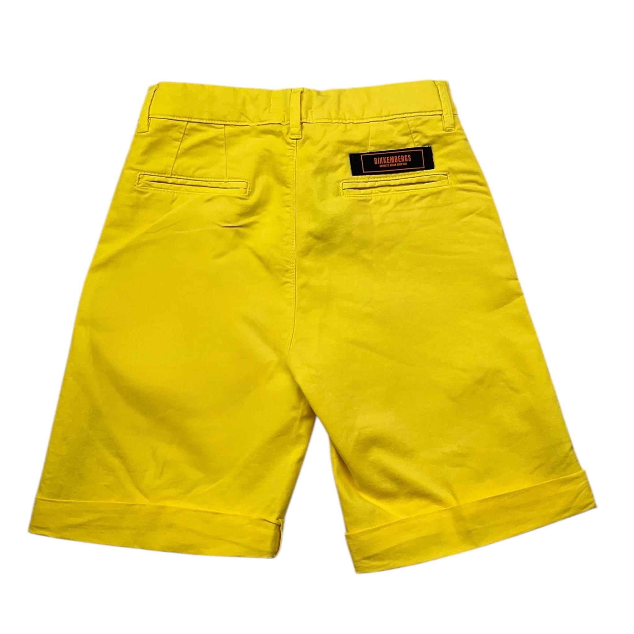 Bikkembergs Bermuda Tinta Unita con Girovita Regolabile per Bambino BK3066 GIALLO BiKKEMBERGS 