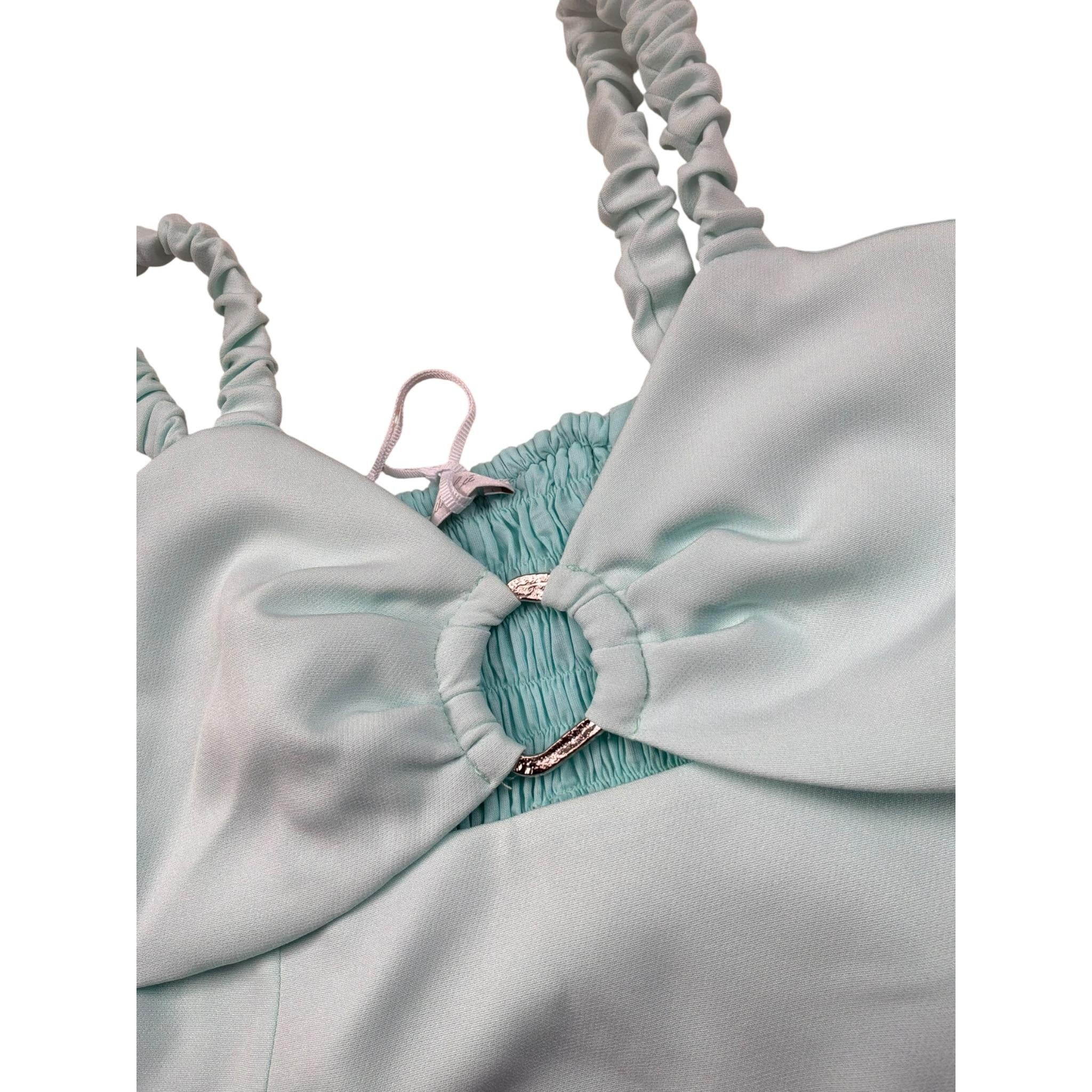 Lu Lu By Miss Grant Top tinta unita Verde Acqua per Bambina LL3471 VERDE ACQUA LU LU BY MISS GRANT 