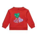 STELLA McCARTNEY felpa chiusa girocollo titna unita con stampe in contrasto Rosso per Neonata TT4050N ROSSO STELLA McCARTNEY 