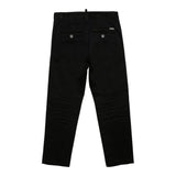 Dsquared2 Pantalone Tinta Unita con Strappi per Bambino DQ1748 NERO DSQUARED2 