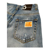 Patriot Bermuda In Denim Tinta Unita con Strappi per Bambino PB3S2SPCK25M25 AZZURRO PATRIOT 