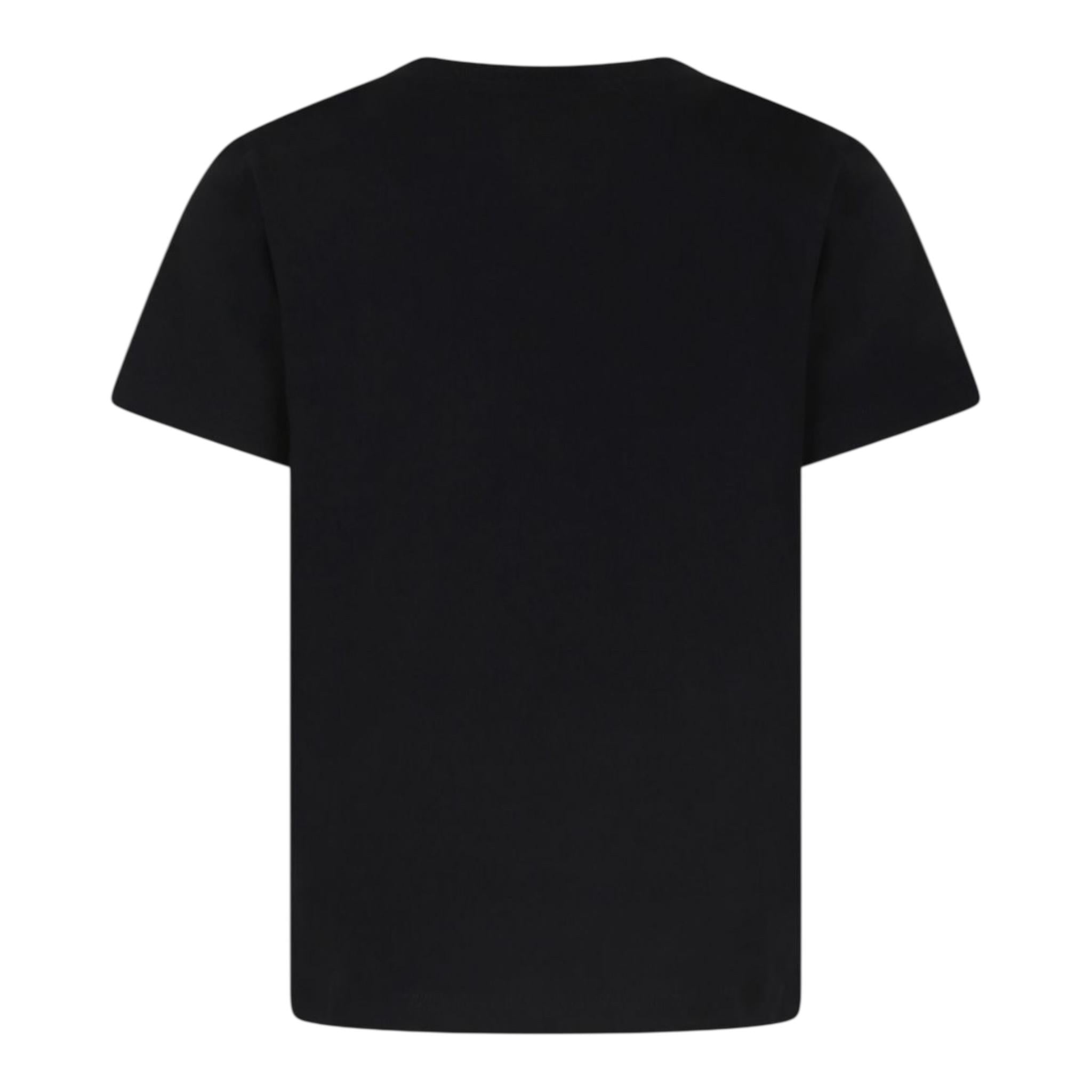 Balmain T-Shirt Tinta Unita con Stampa per Bambina BV8Q21 NERO BALMAIN 