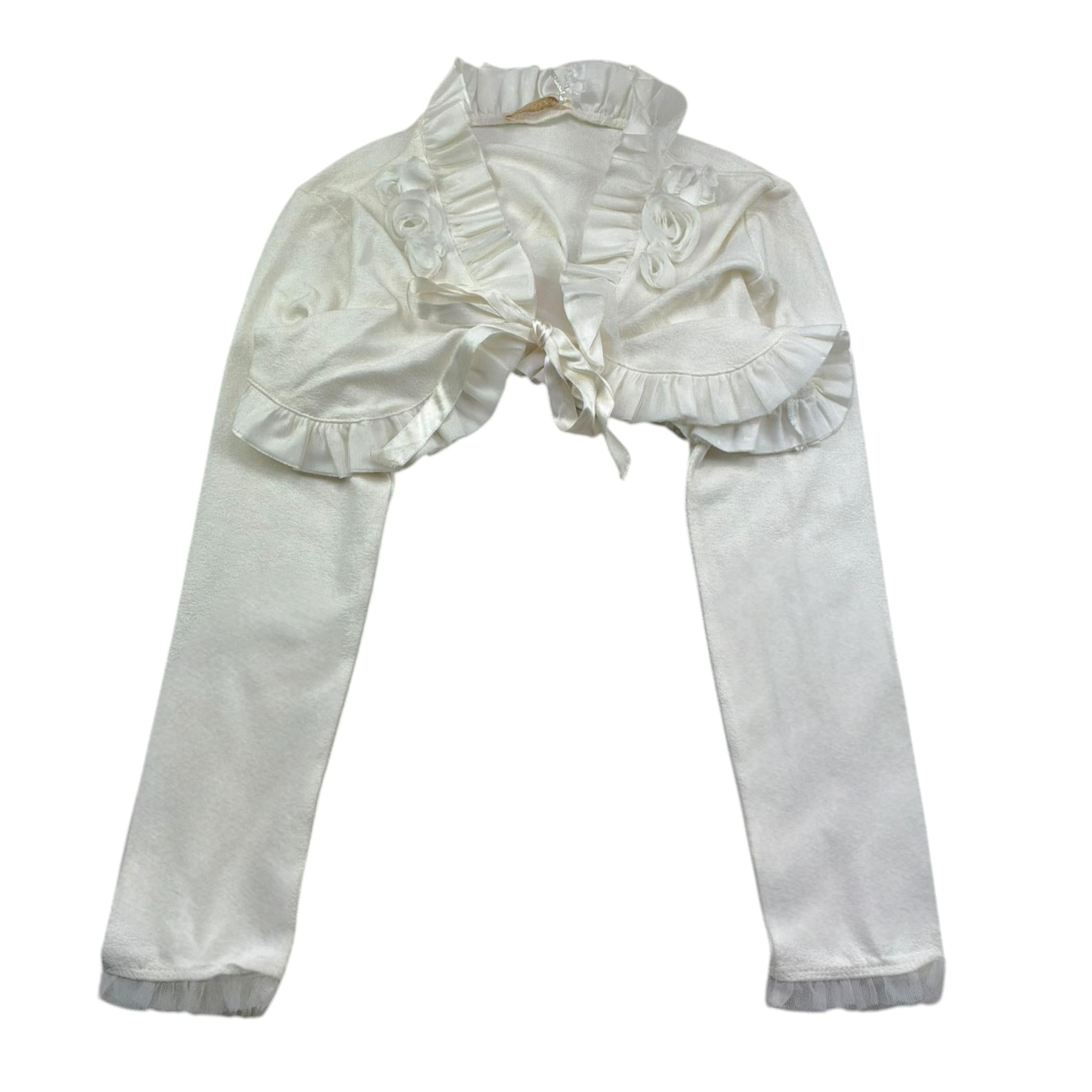 Monnalisa Coprispalle Tinta Unita con Balzed per Bambina 715802 PANNA MONNALISA 