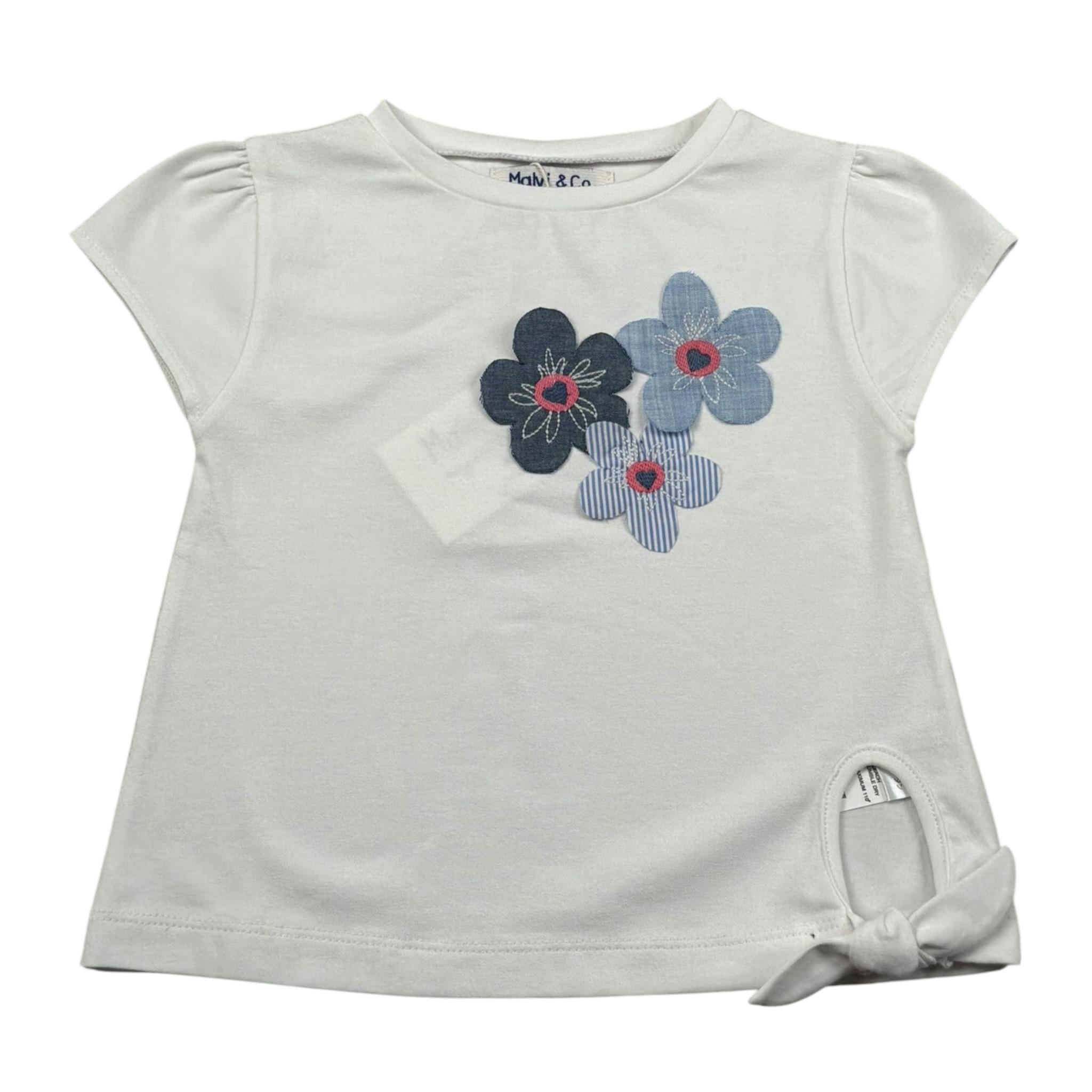 Malvi & Co T-Shirt Girocollo tinta unita Cn Applicazioni Bianco per Bambina S25M030CAJJJ BIANCO MALVI & CO 