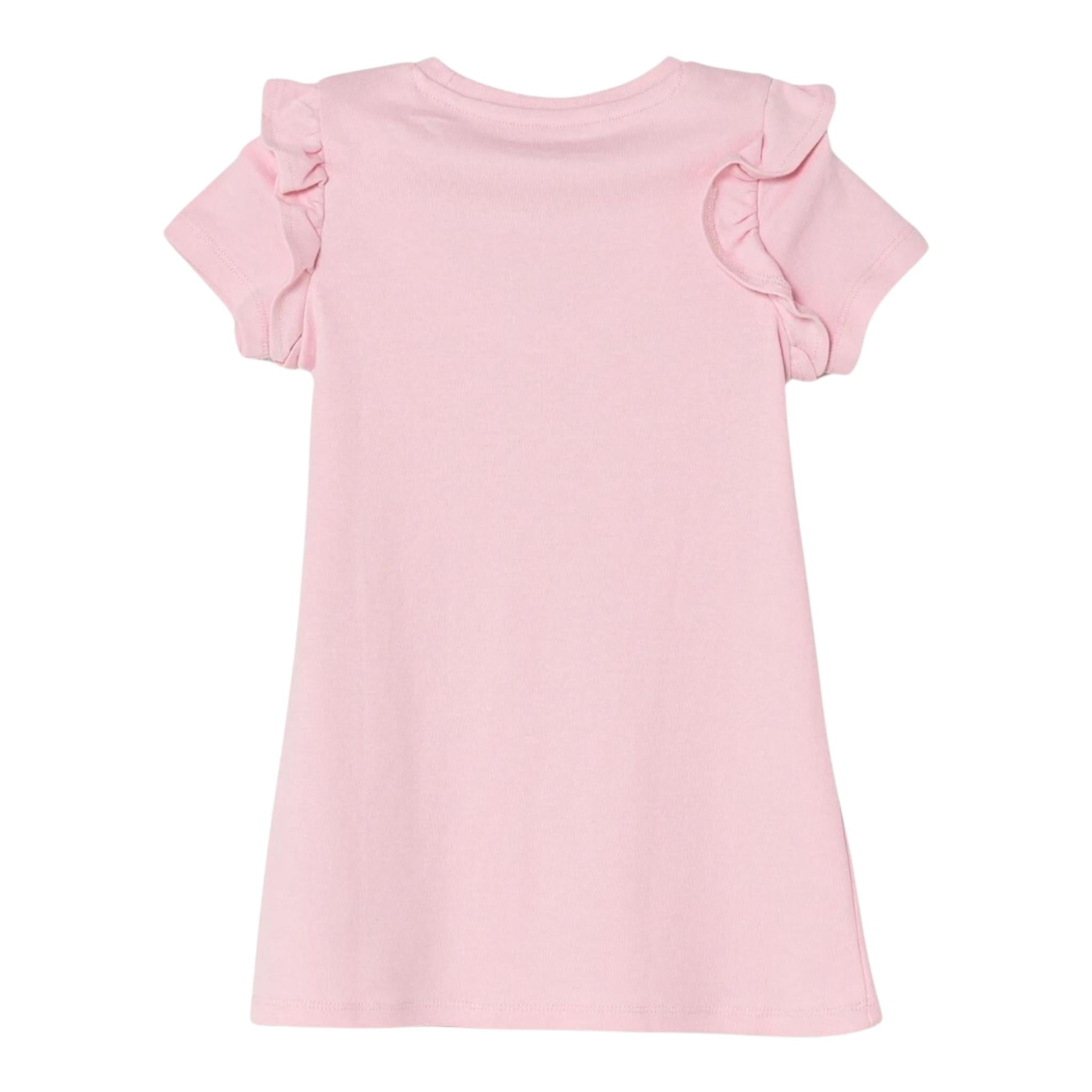 Guess Abito Giromanica Tinta Unita con Stampa per Bambina K5RK00KA6W4 ROSA GUESS 