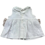 Le Bebe Camicia Giromanica Tinta Unita con Fiocco per Neonata LBG6380 BIANCO LE BEBE 