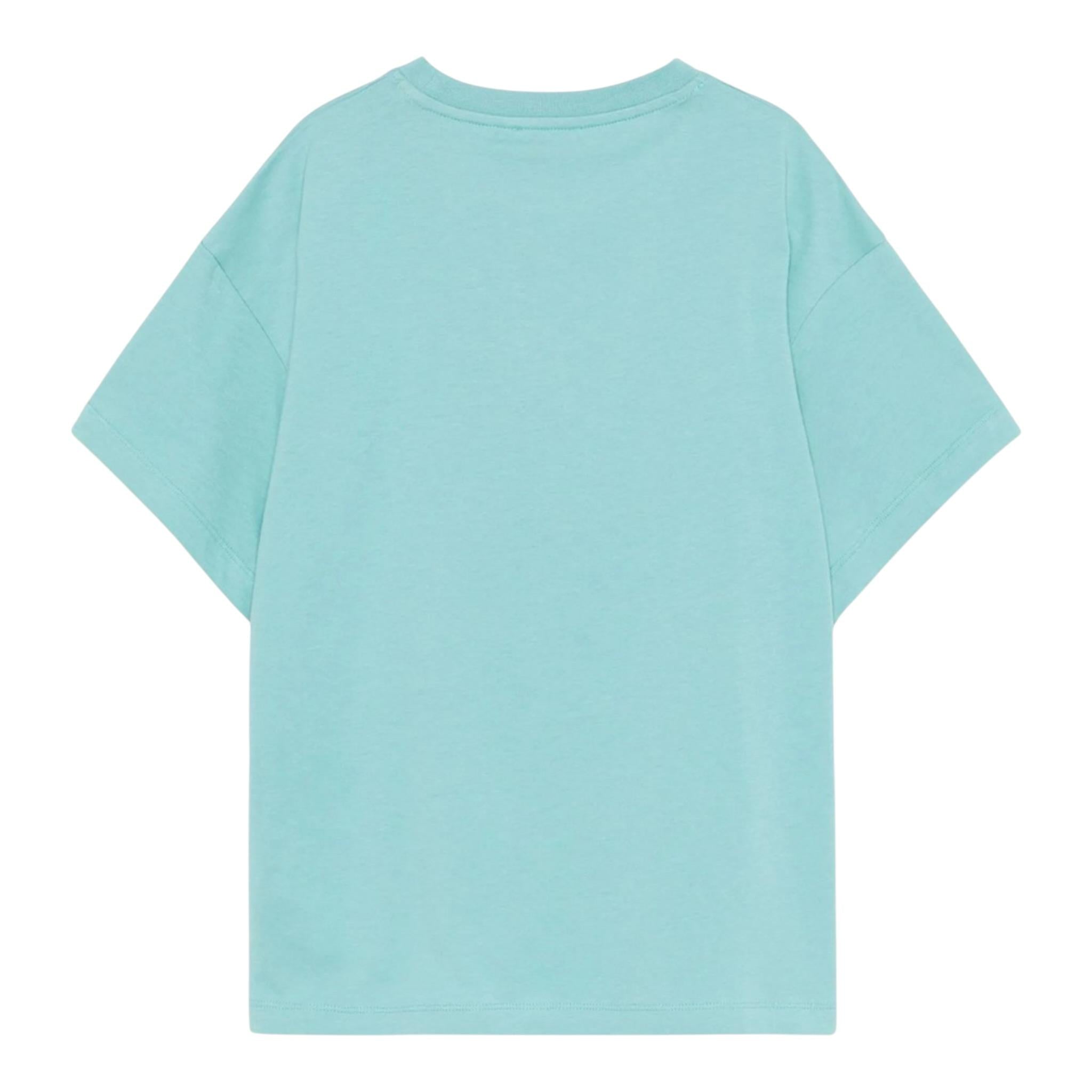 Missoni T-Shirt Girocollo Tinta Unita con Stampa per Bambino GW8P51 VERDE ACQUA MISSONI 