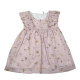 La Stupenderia Abito Mezza Manica Tinta Unita con Ricami Fiori per Bambina TJAB72XJ ROSA LA STUPENDERIA 