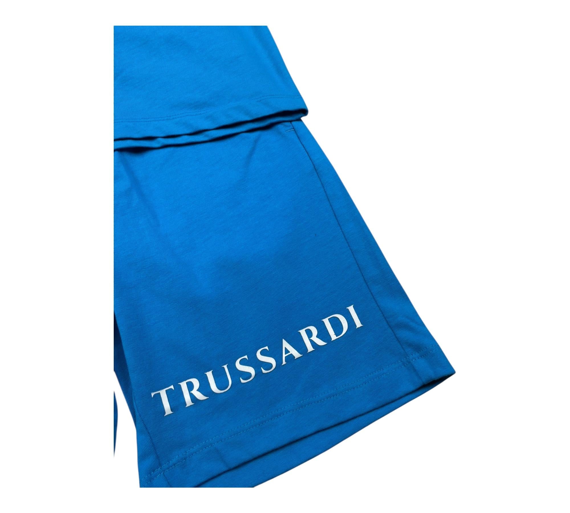 Trussardi Completo 2 Pezzi T-Shirt-Bermuda Tinta Unita per Bambino TBP26010CJ BLU TRUSSARDI 
