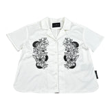 John Richmond Completo 2 Pezzi Short Tinta Unita con Stampa-Camicia per Bambina RGP26126CE BIANCO JOHN RICHMOND 