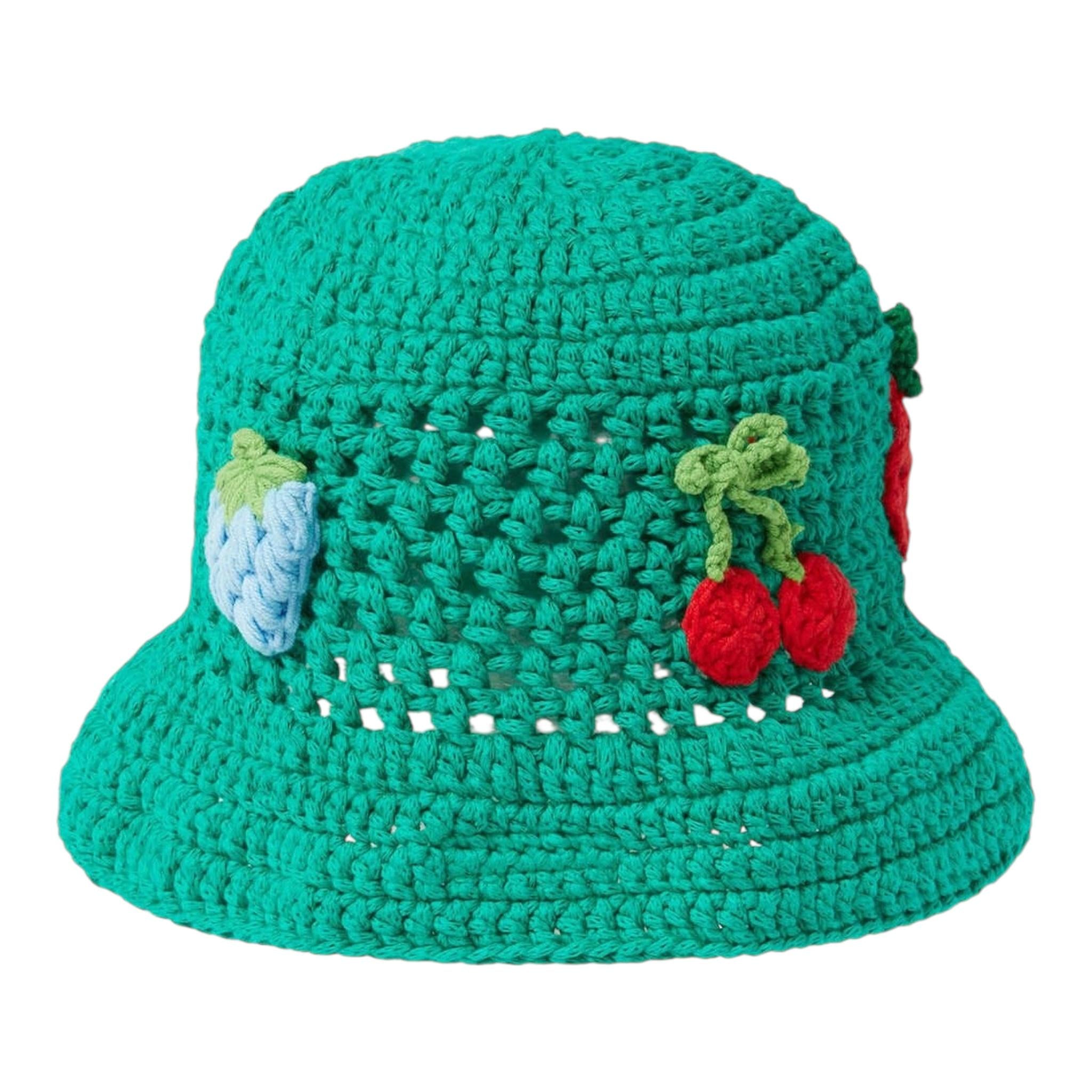 Stella Mccartney Cappello Tinta Unita In Maglia con Applicazioni per Bambino TW0B17 VERDE STELLA McCARTNEY 