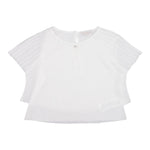 Monnalisa Camicia Mezza Manica Tinta Unita per Bambina 79E610 BIANCO MONNALISA 