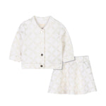 Michael Kors Completo 2 Pezzi Felpa-Gonna tinta unita Panna per Bambina R30306J PANNA MICHAEL KORS 
