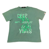 Replay T-Shirt Girocollo Tinta Unita con Logo per Bambino SB7407 VERDE REPLAY 