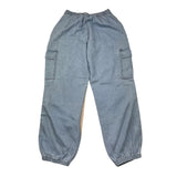Liu Jo Pantalone Tinta Unita In Denim con Elastico In Vita per Bambina GA5109 AZZURRO LIU JO 