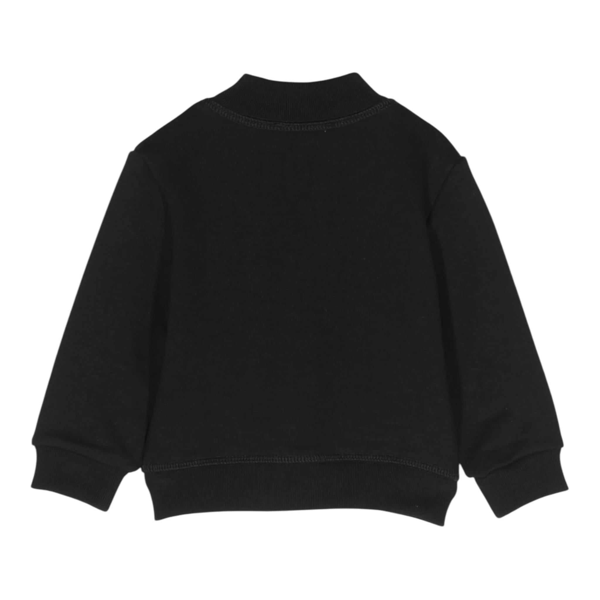 DSQUARED2 felpa con zip tinta unita stampa logo Nero per Bambino DQ1797J NERO DSQUARED2 