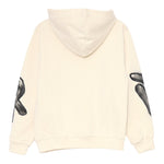 DISCLAIMER felpa con cappuccio tinta unita e stampa Panna per Bambino 24IDK58242X PANNA DISCLAIMER 