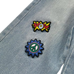 Moschino Jeans Tinta Unita con Applicazioni per Bambina HUP08X AZZURRO MOSCHINO 