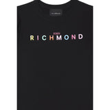 John Richmond T-Shirt Girocollo Tinta Unita con Logo per Bambina RGP25141TS NERO JOHN RICHMOND 