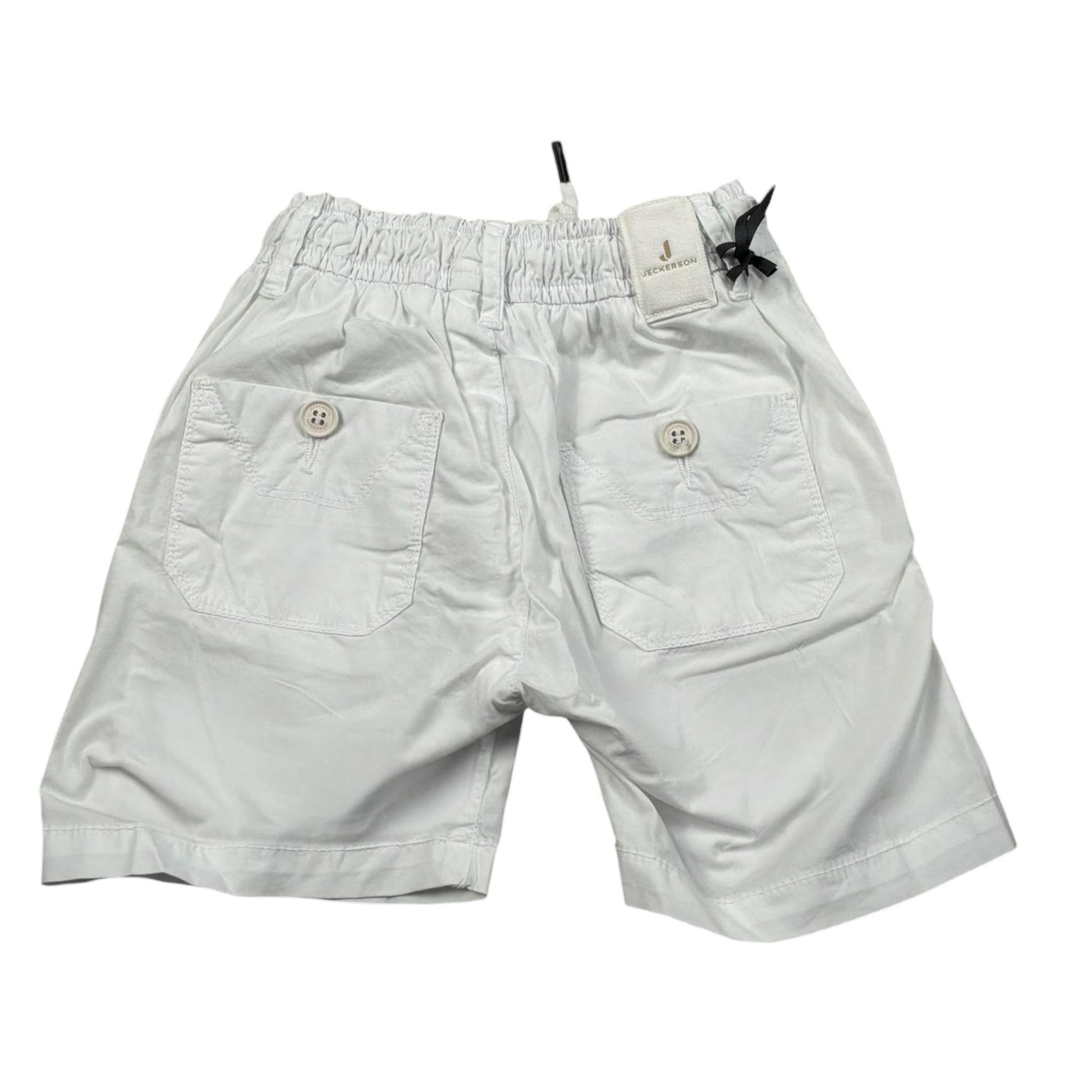 Jeckerson Bermuda Tinta Unita con Elastico In Vita per Neonato JB4021 BIANCO JECKERSON 