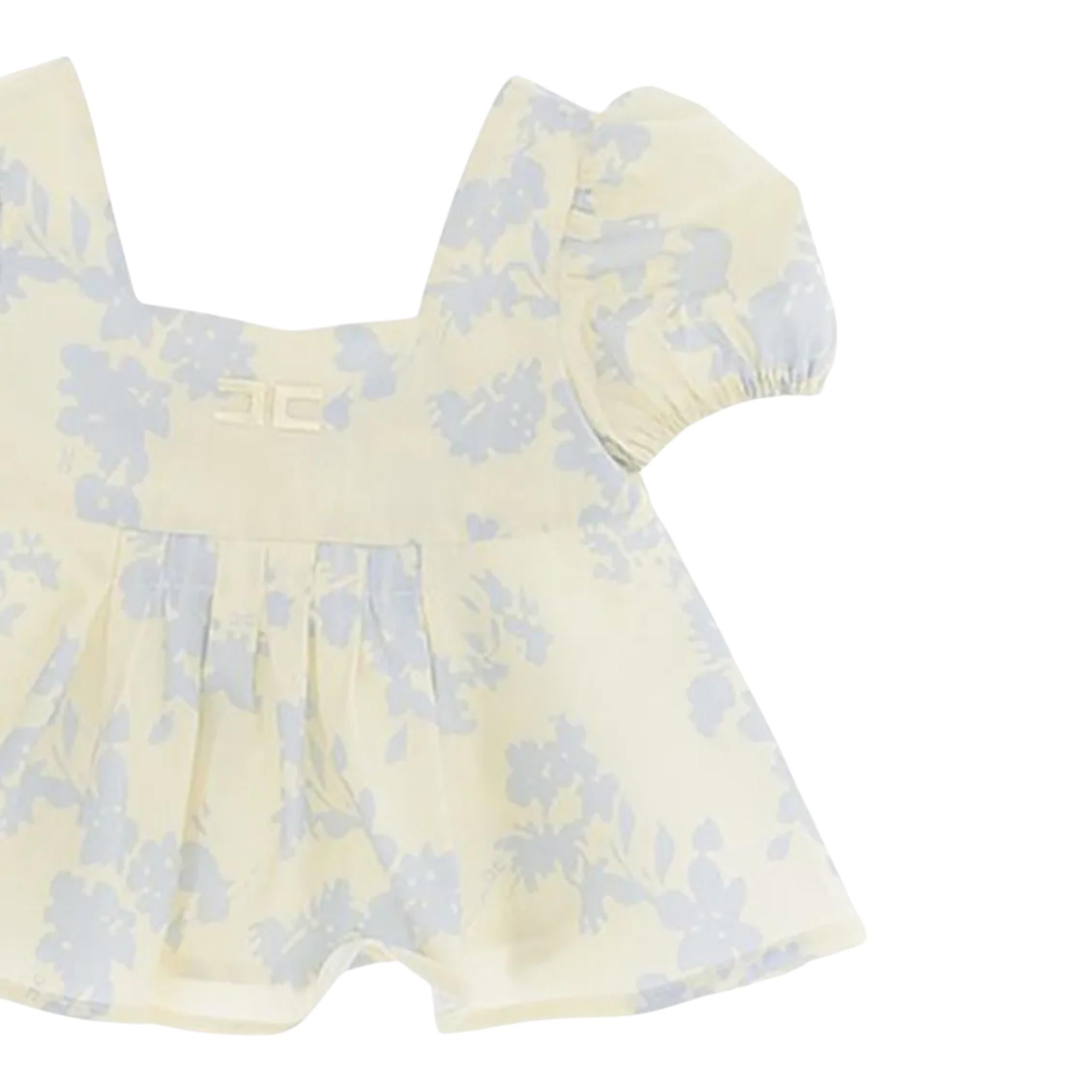 Elisabetta Franchi Top Tinta Unita con Fantasia per Bambina EGCA043J GIALLO ELISABETTA FRANCHI 