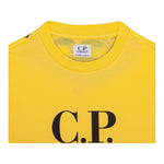 C.P. Company T-Shirt Girocollo tinta unita con Stampa Giallo per Bambino CUM006 GIALLO C.P. COMPANY 