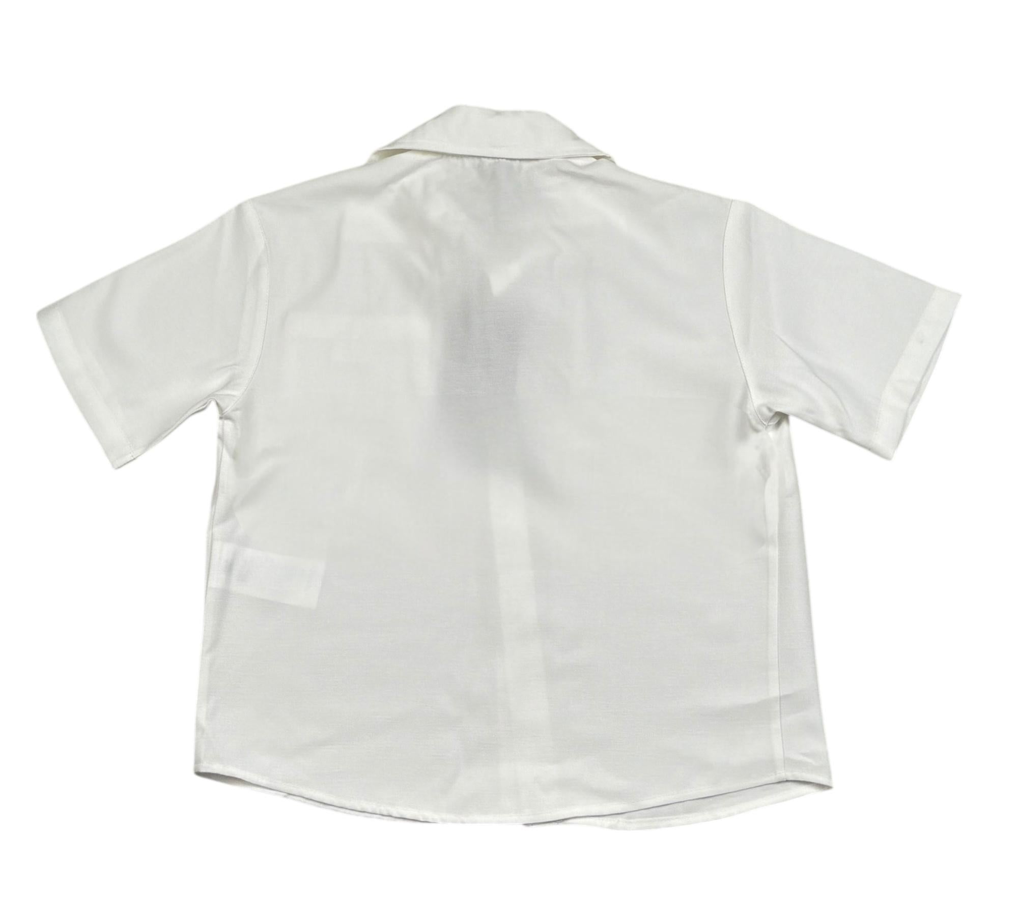 Paolo Pecora Camicia Mezza Manica Tinta Unita per Bambino PP4302 BIANCO PAOLO PECORA 