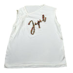 Jijil Canotta tinta unita con Applicazioni Bianco per Bambina JJE23TS027 BIANCO JIJIL 