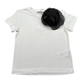 Patrizia Pepe T-Shirt Girocollo Tinta Unita con Applicazione per Bambina 7M0897 BIANCO PATRIZIA PEPE 