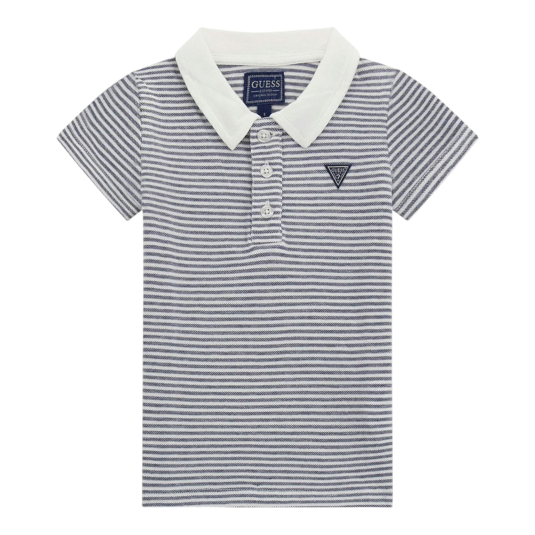 Guess Polo Mezza Manica Fantasia A Righe per Neonato N5GP00K9NK4 BIANCO/BLU GUESS 