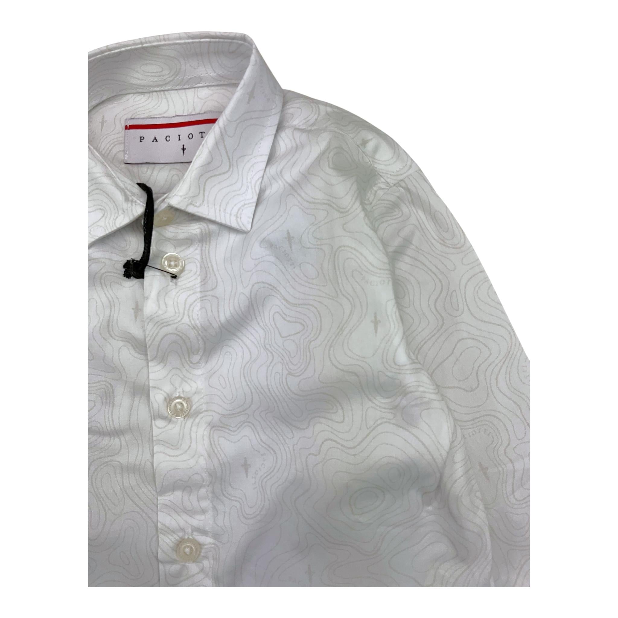 CESARE PACIOTTI camicia tinta unita con stampa Bianco per Neonato CMP5356B BIANCO CESARE PACIOTTI 