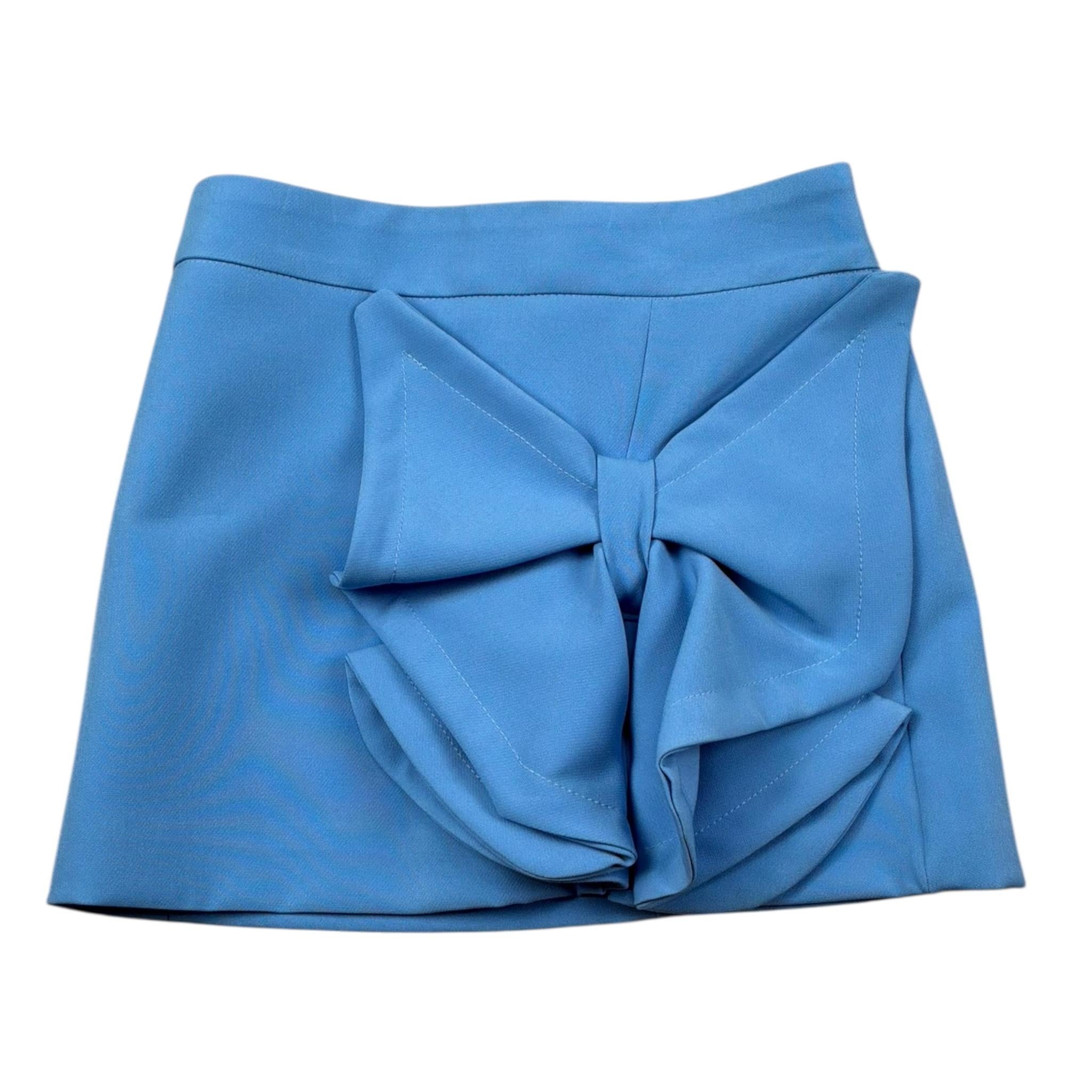 Petit Posh Gonna Tinta Unita con Fiocco per Bambina GFBS25019GOJ AZZURRO PETIT POSH 