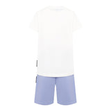 John Richmond Completo 2 Pezzi T-Shirt-Bermuda Bicolore per Bambino BP25008CJ BIANCO/AZZURRO JOHN RICHMOND 