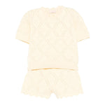 Elisabetta Franchi Completo 2 Pezzi T-Shirt-Bermuda In Filo per Neonata EGCM006 GIALLO ELISABETTA FRANCHI 