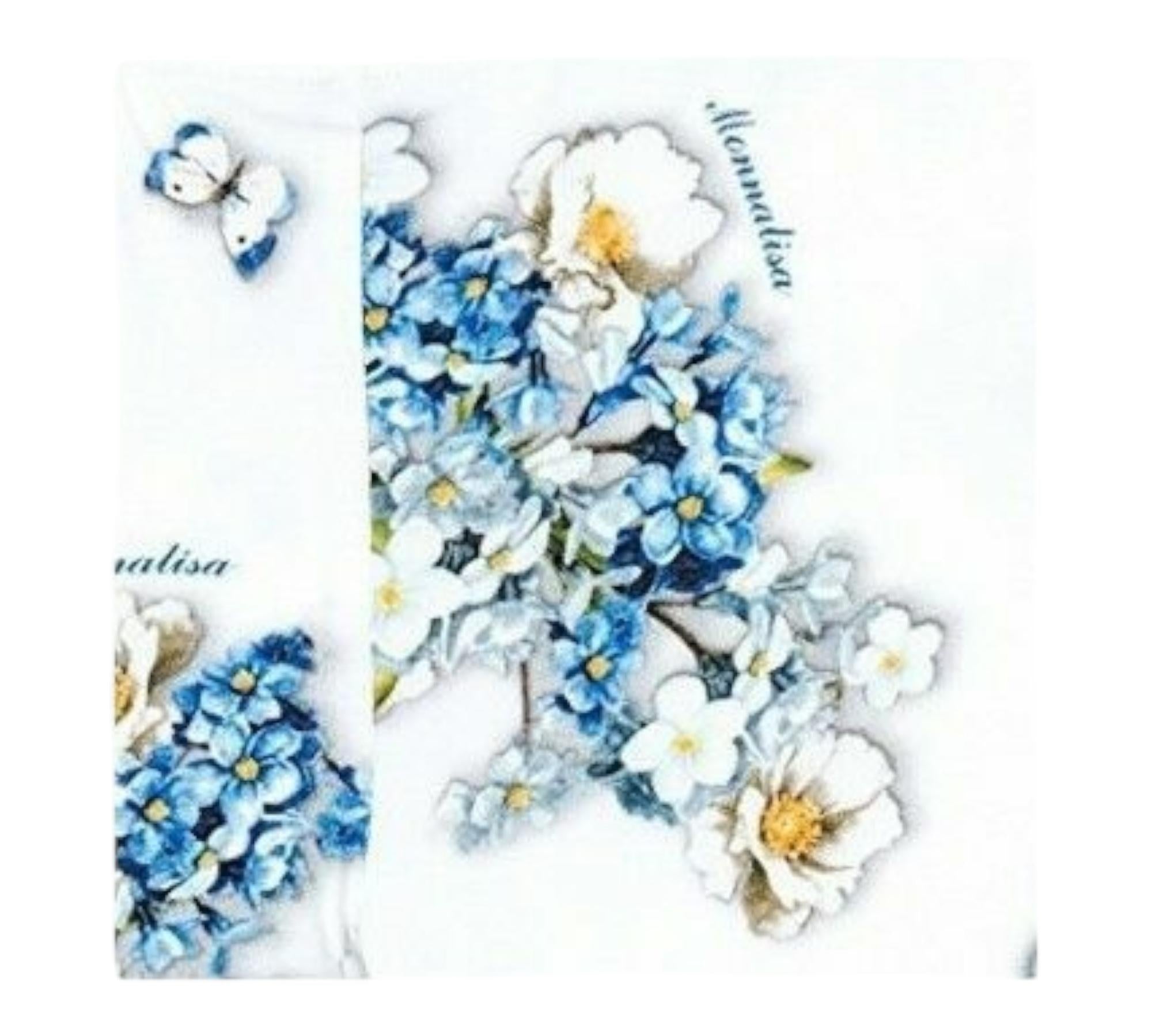 Monnalisa Leggins Tinta Unita Fantasia Floreale per Bambina 111408 BIANCO MONNALISA 