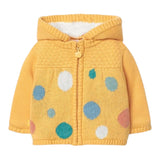 BOBOLI felpa in maglia tinta unita con cappuccio Giallo per Neonato 119102 GIALLO BOBOLI 