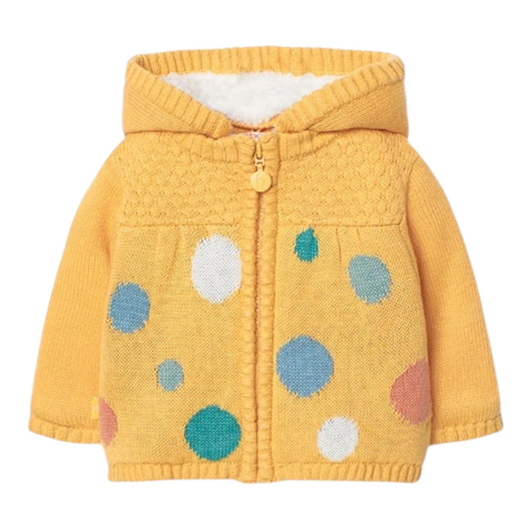 BOBOLI felpa in maglia tinta unita con cappuccio Giallo per Neonato 119102 GIALLO BOBOLI 